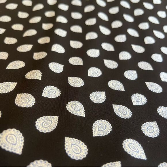 Michael Michael Kors Womens Long Sleeve Paisley Sheath Dress Navy Size Large - Picture 7 of 11